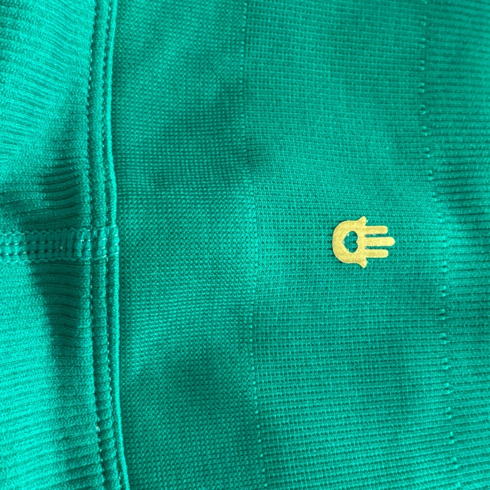 Spiritual Gangster Green Leggings with Gold Detail